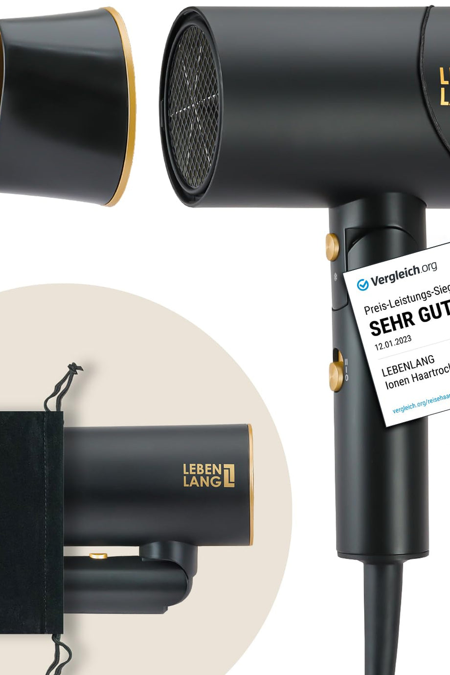 2100W Seyahat Tipi Katlanabilir İyonik Saç Kurutma Makinesi