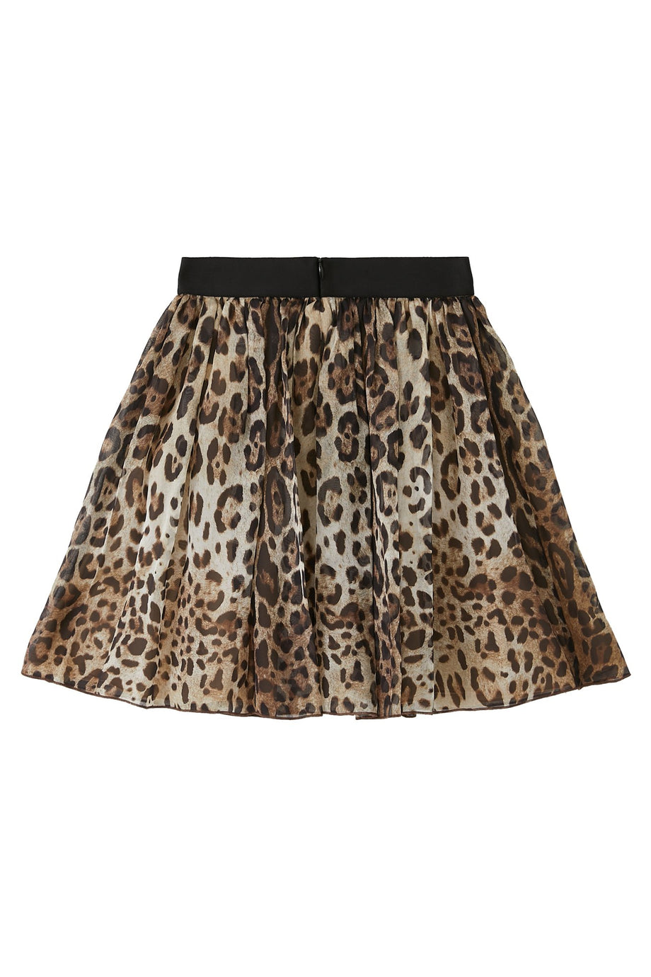 Çocuklar İçin İpek Leopar Desenli Midi Etek