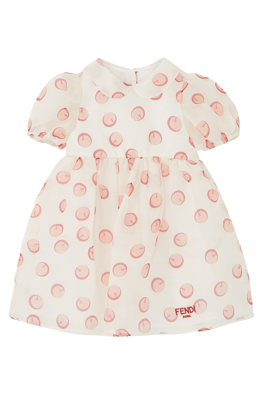 Bebek Logo Baskılı Elbise - Beyaz