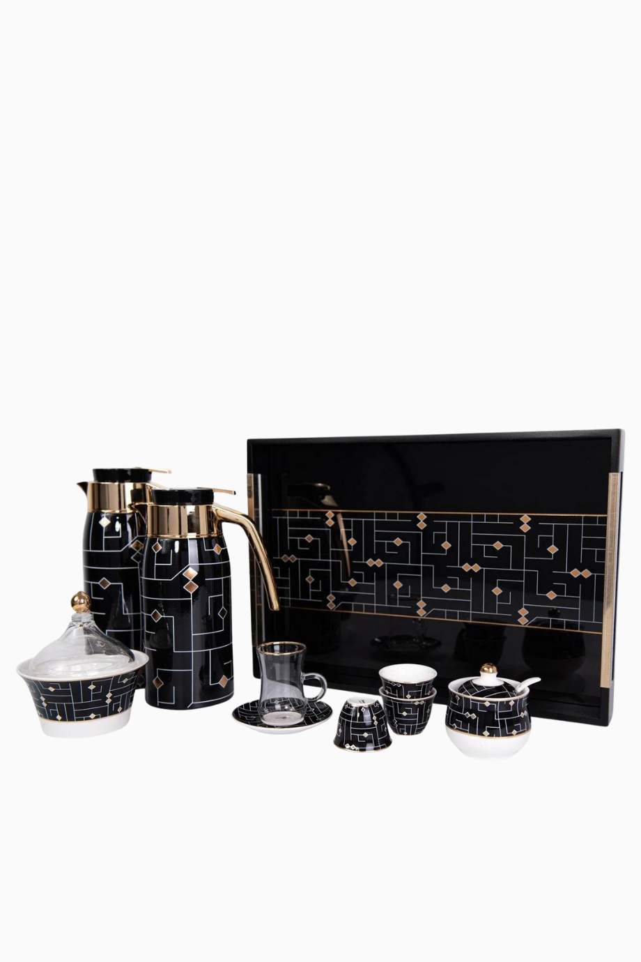 Koofi Coffee-Tea Bundle Set 23 Parça Porselen Kahve Çay Takımı-Çift Katmanlı Termos