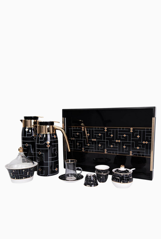 Koofi Coffee-Tea Bundle Set 23 Parça Porselen Kahve Çay Takımı-Çift Katmanlı Termos