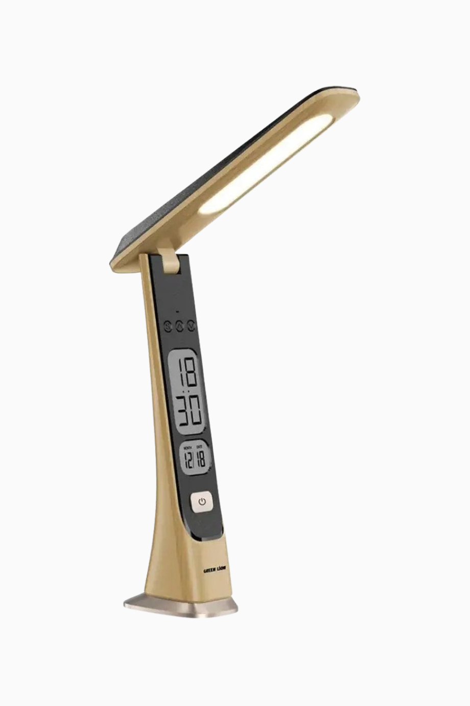 LED Table Lamp Wooden Dijital Saatli Şarjlı Masa Lambası