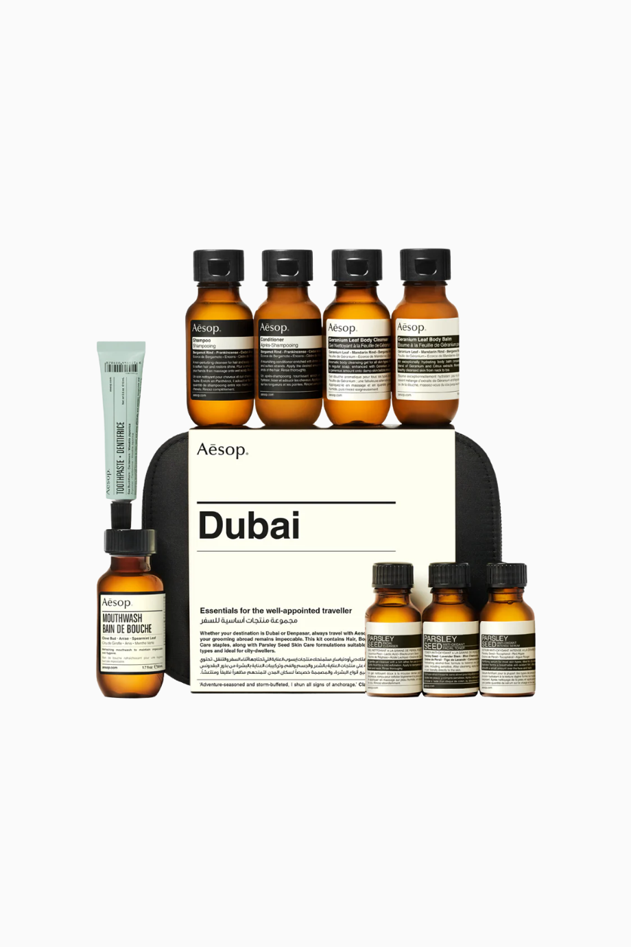 Dubai 9 Parça Seyahat Bakım Seti