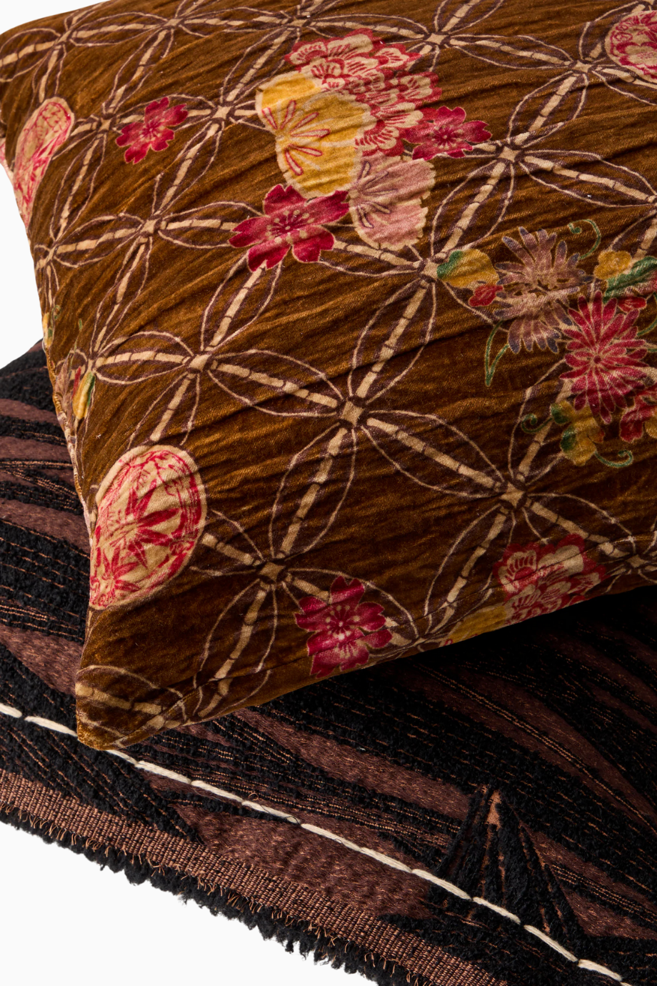 Sainfoin Floral İtalyan Tasarımı, El İşçiliği Dekoratif Yastık