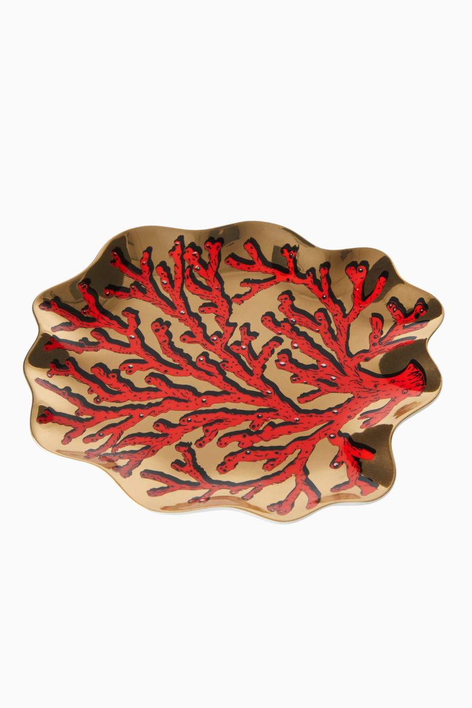 Sirena Coral Porselen Dekoratif Tepsi