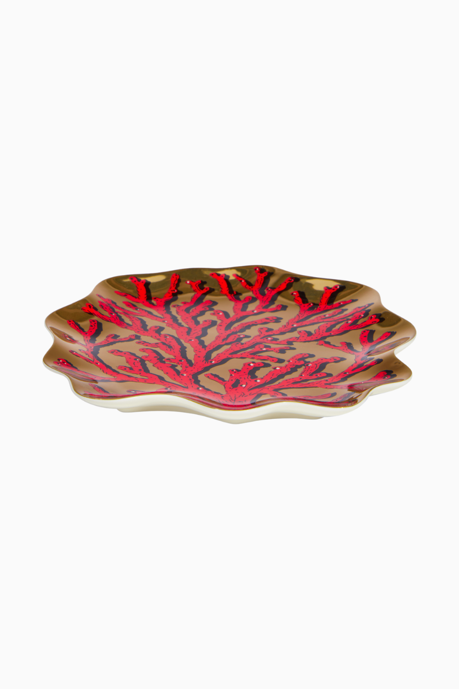 Sirena Coral Porselen Dekoratif Tepsi