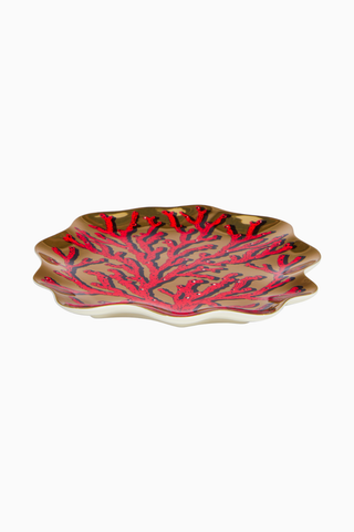 Sirena Coral Porselen Dekoratif Tepsi