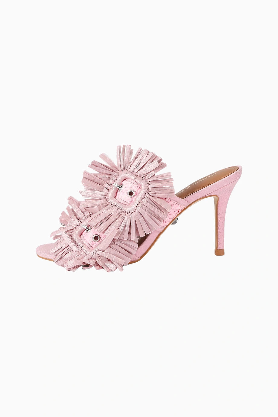 Pembe Çiçek ve Taş Detaylı Kadın Stiletto Topuklu Ayakkabı