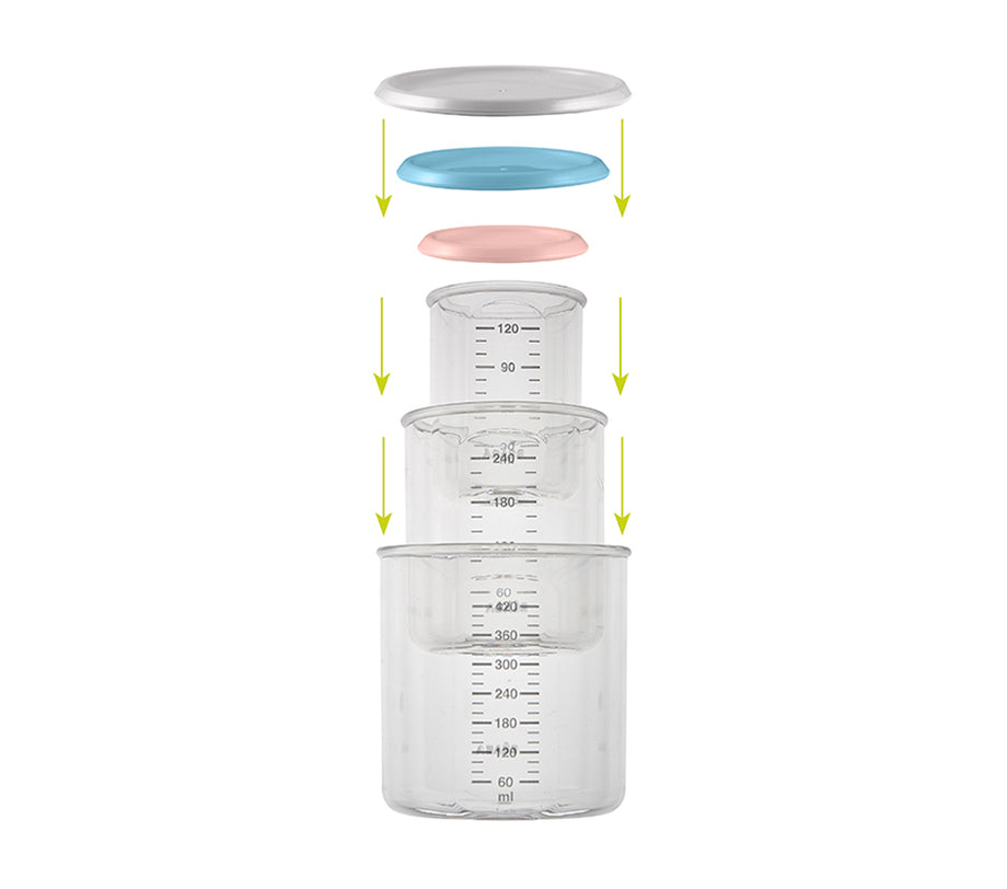 Portion Seti 3’lü 120ml / 240ml / 420ml – Saklama Kapları ve Isıtma Seti
