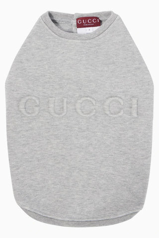 Logo Baskılı Köpek Sweatshirt Gri