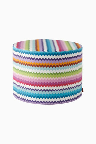 Riverbero Zigzag Keten Canvas İtalyan Tasarımı Lüks Puf