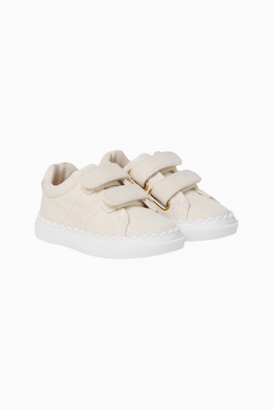 Logolu Kanvas Kız Bebek Sneaker