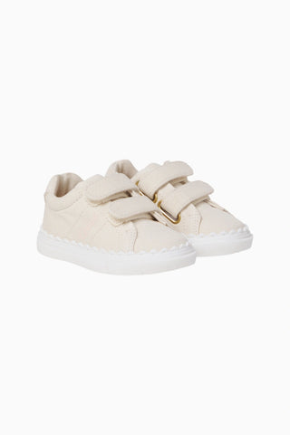 Logolu Kanvas Kız Bebek Sneaker