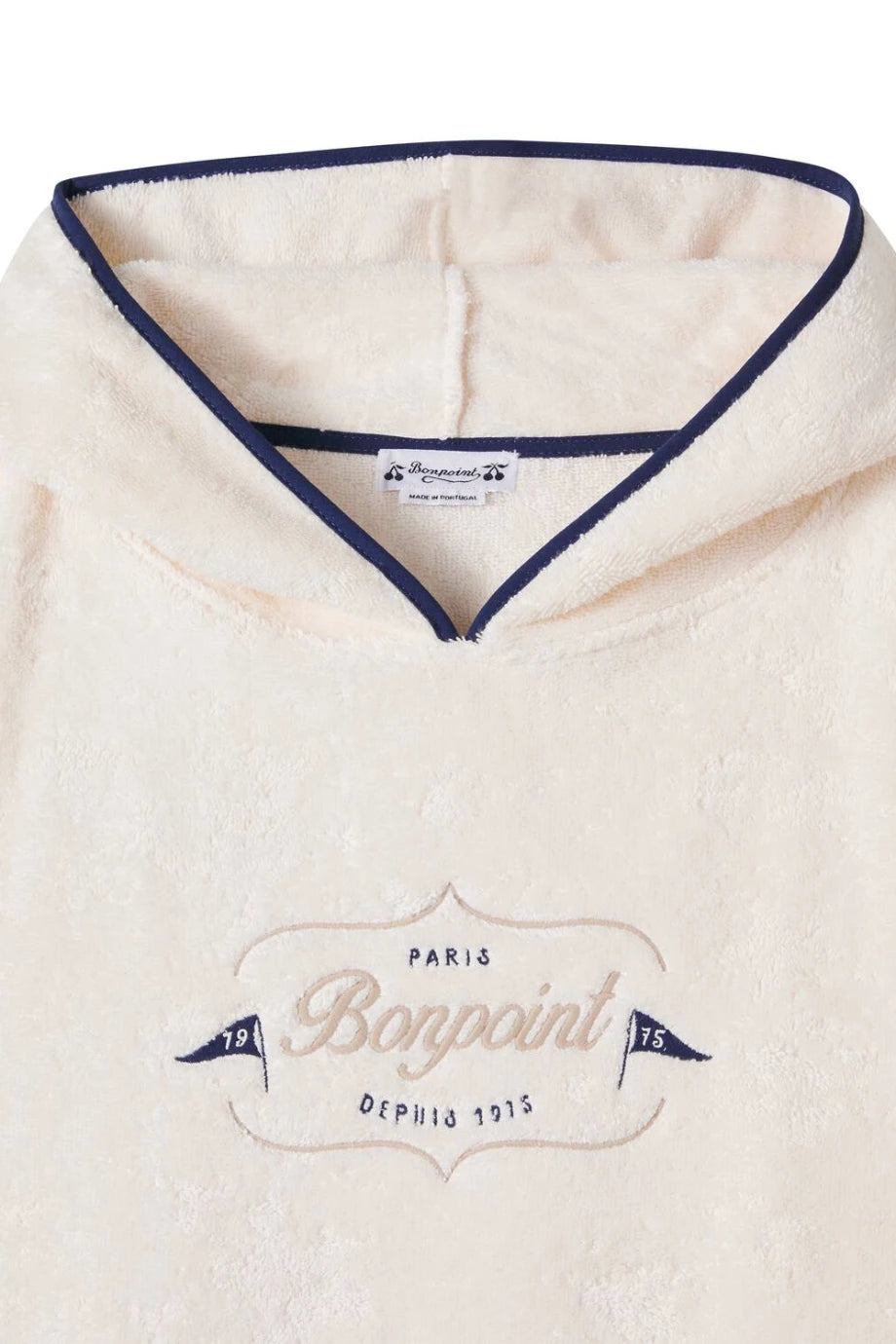 Ewen Beyaz %100 Pamuk Fleece Çocuk Panço