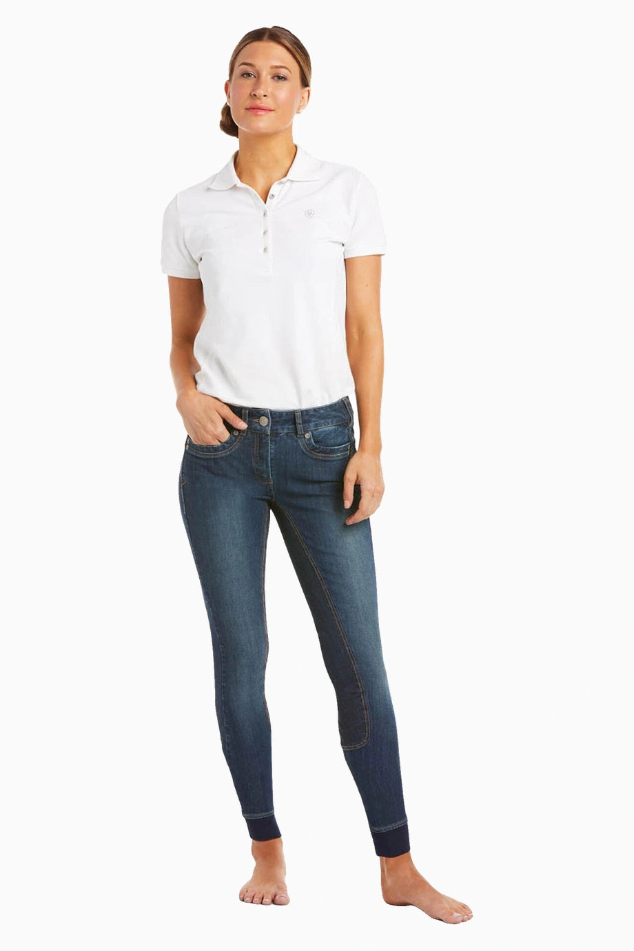 Halo Denim Kadın Tam Silikon Tutuşlu Binici Pantolonu