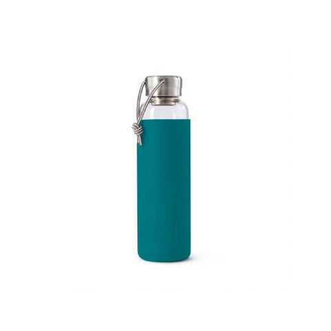 Cam ve Hafif Seyahat Su Şişesi, Sızdırmaz ve Koruyucu Kılıflı, 600 ml