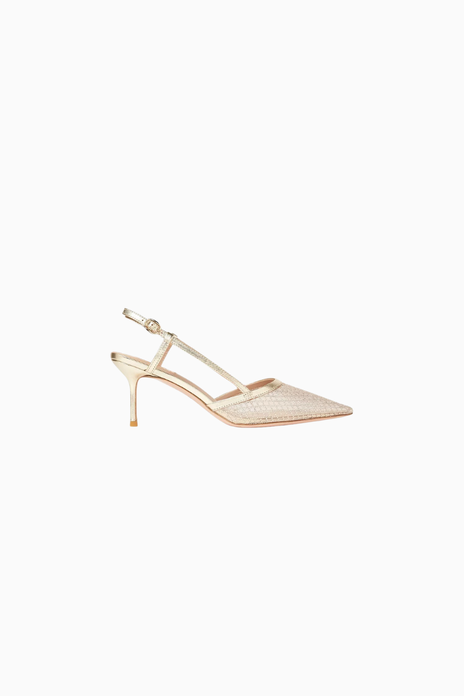 Joel 75 Kristal Slingback Topuklu Ayakkabı, Işıltılı Mesh Tasarım