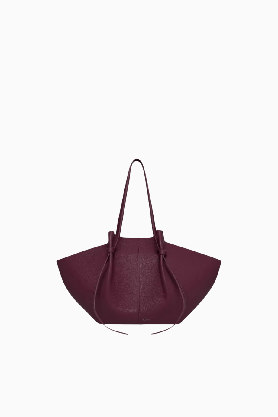 Large Mochi Bordo, Grained Deri Lüks Geniş Tote Omuz Çantası