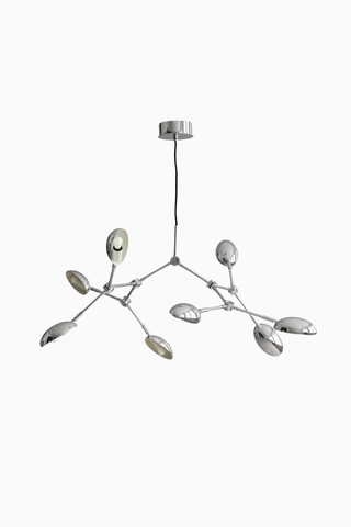 Drop Chandelier Mini Chrome Modern Heykelsi Dekoratif Avize