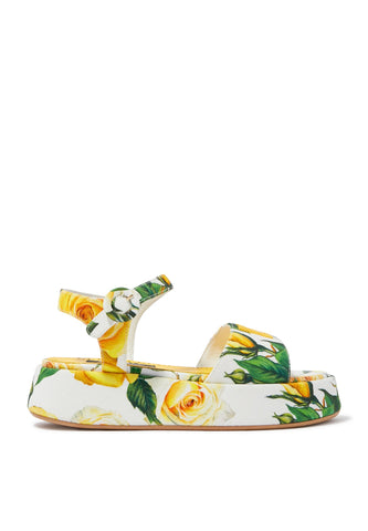 Kız Çiçekli Logo Sandaletler