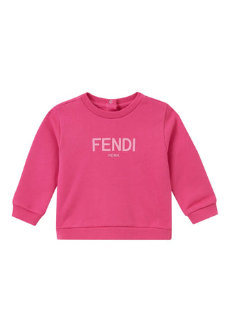 Çocuklar İçin Logo Sweatshirt - Parlak Pembe