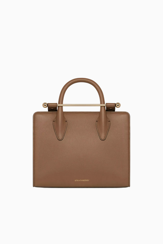 Mini Tote Clay Smooth Calf, Deri Lüks El ve Omuz Çantası