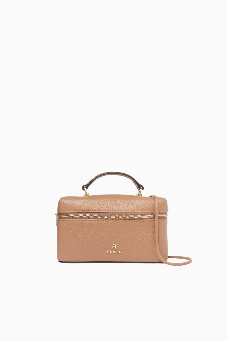 Mini Camelia Kahverengi Deri Vanity Bag, Şık ve Çok Yönlü Kullanım