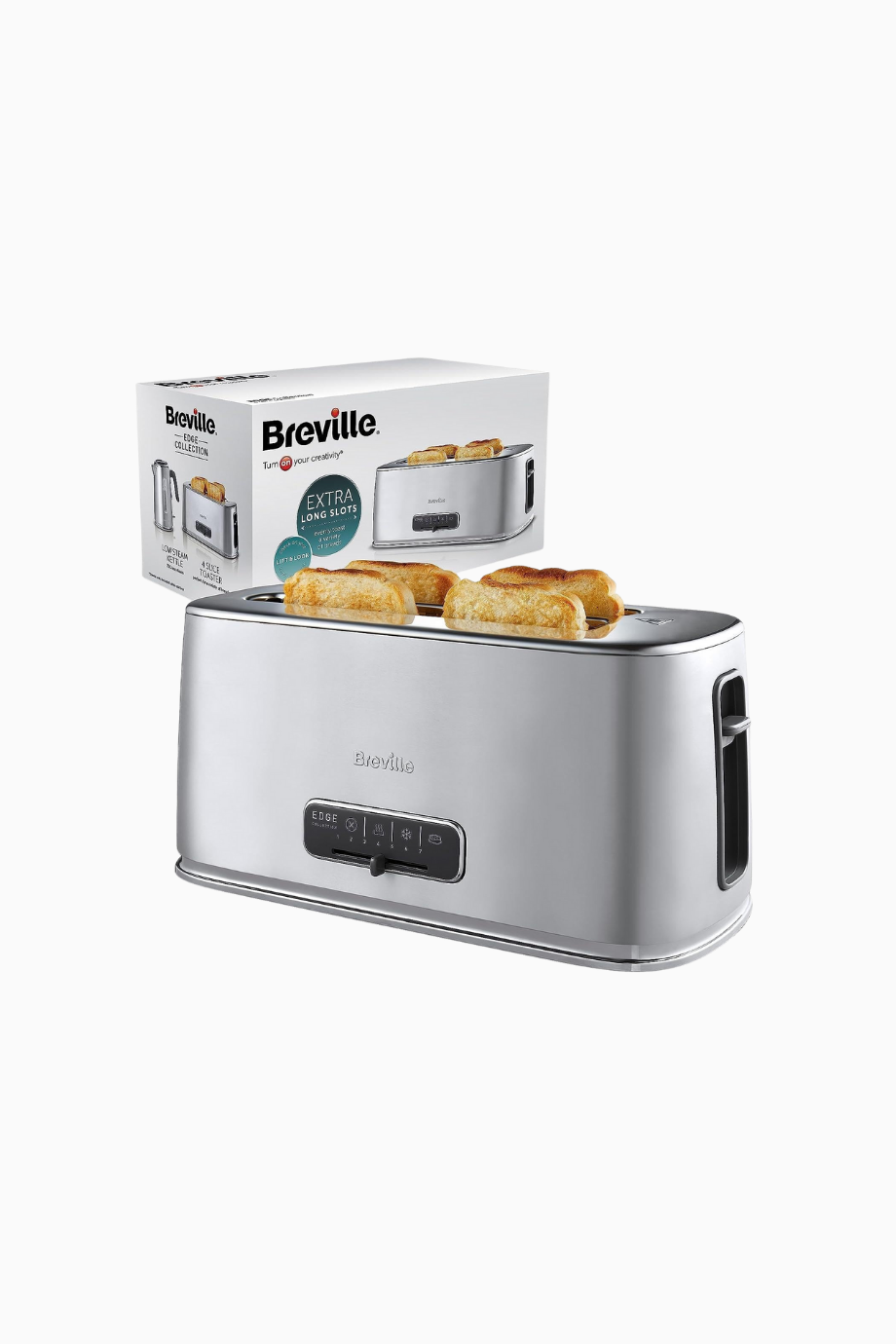 Edge Silver 4 Dilim Uzun Yuvalı Ekmek Kızartma Makinesi