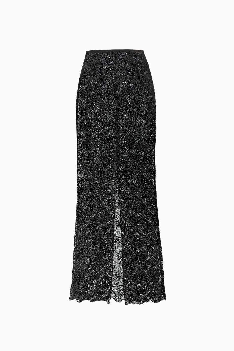 Lace Column Maxi Feminen Siluet Kadın Etek