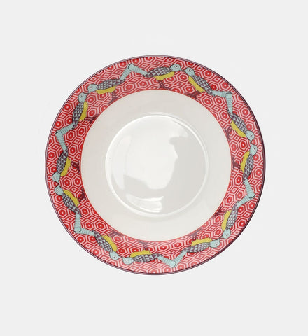 Kuşlar Porselen Çorba Tabağı, Zarif ve Dayanıklı (20,5 x 4,6 cm)