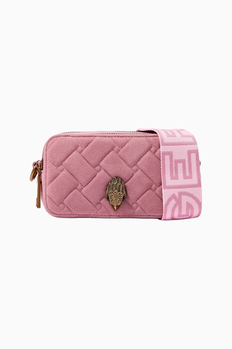 Kensington Small Camera Süet Lüks Tasarım Pembe Kadın Omuz Çantası