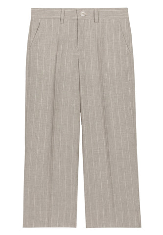 Çocuklar İçin Klasik Çizgili Keten Pantolon