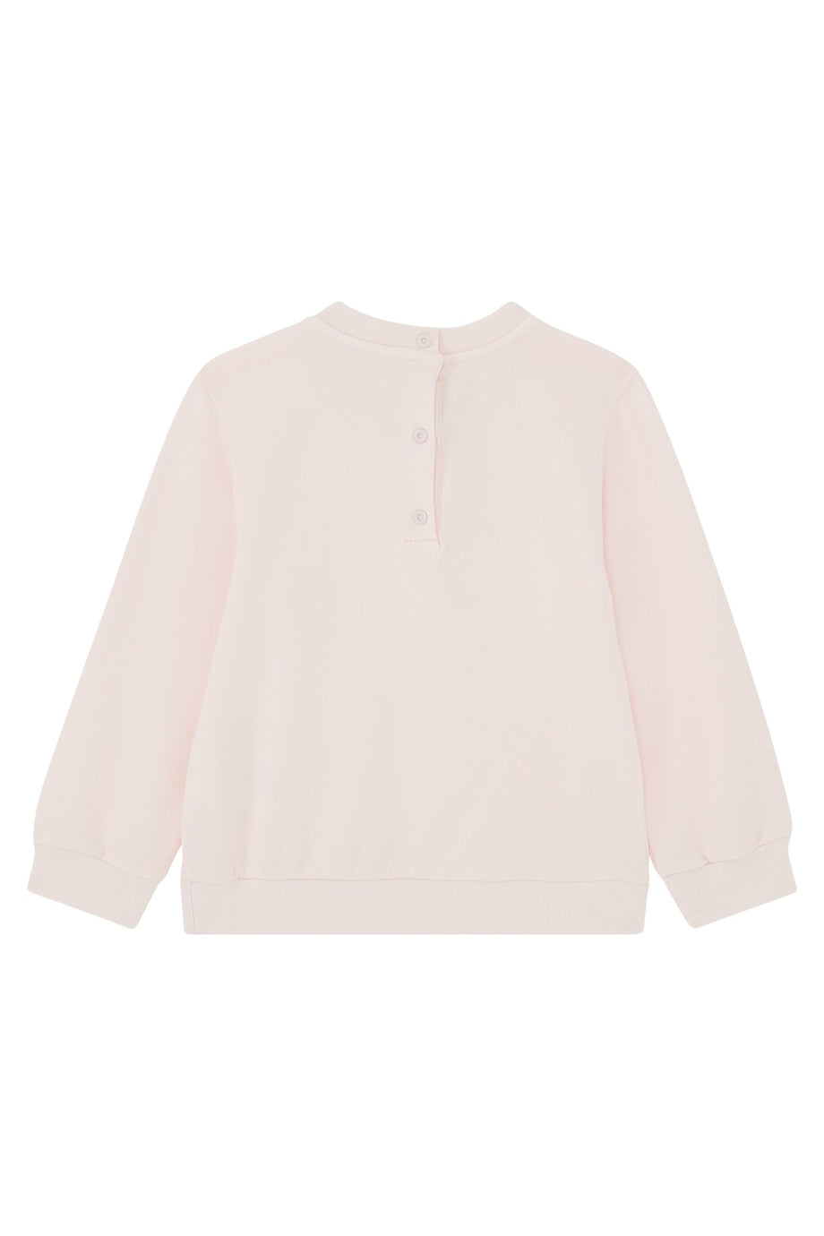 Çocuklar İçin Logolu Cep Detaylı Sweatshirt - Açık Pembe