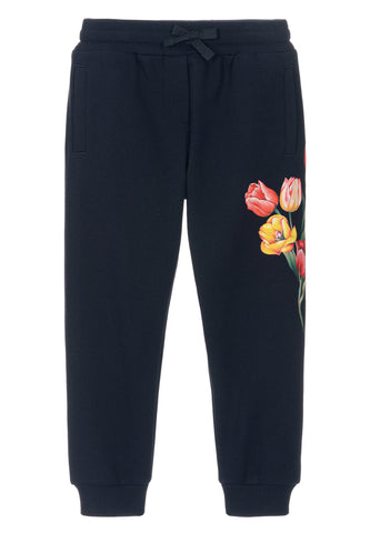 Çocuklar için Şık ve Rahat Çiçek Desenli Jogger Pantolon