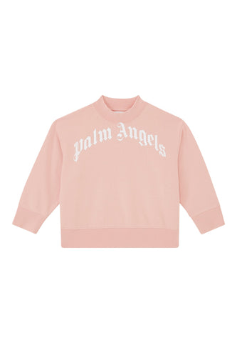 Çocuklar İçin Kavisli Logo Yuvarlak Yaka Sweatshirt