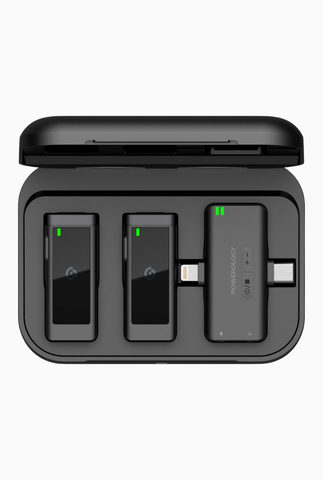 MFi Çift Kablosuz Yaka Mikrofonu Lightning & Type-C