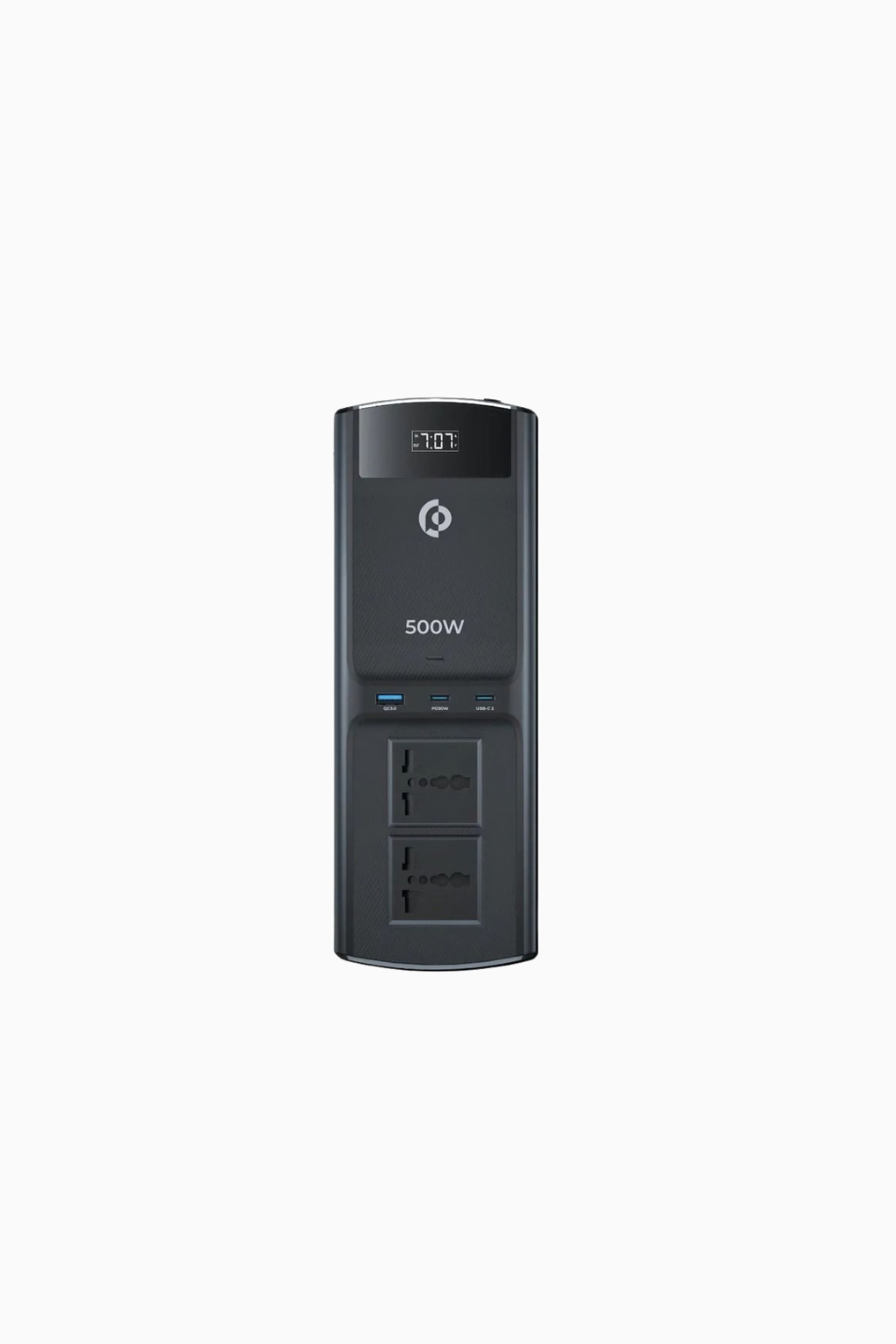 500W Çoklu Port Araç İnvertörü USB-C PD, Siyah