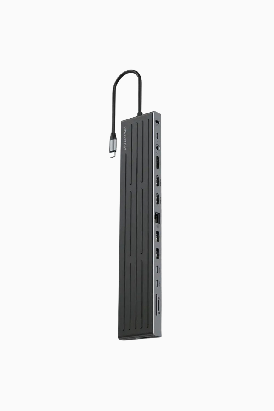 Nexis 13-in-1 USB-C Hub-Laptop Standı Siyah, Çoklu Bağlantı