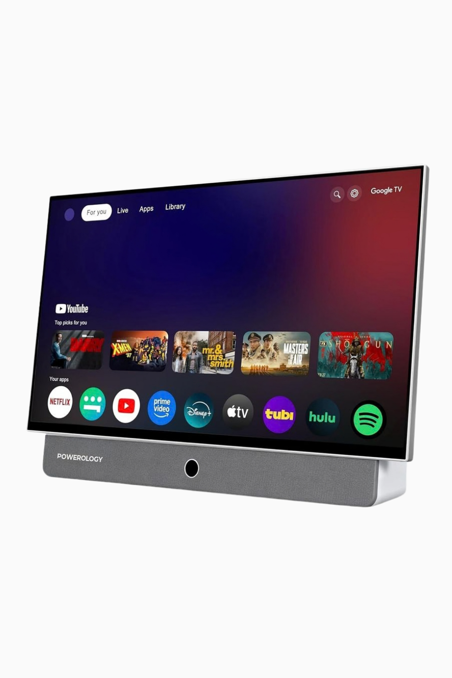 27” Android 14 Taşınabilir Google TV Outdoor, Beyaz