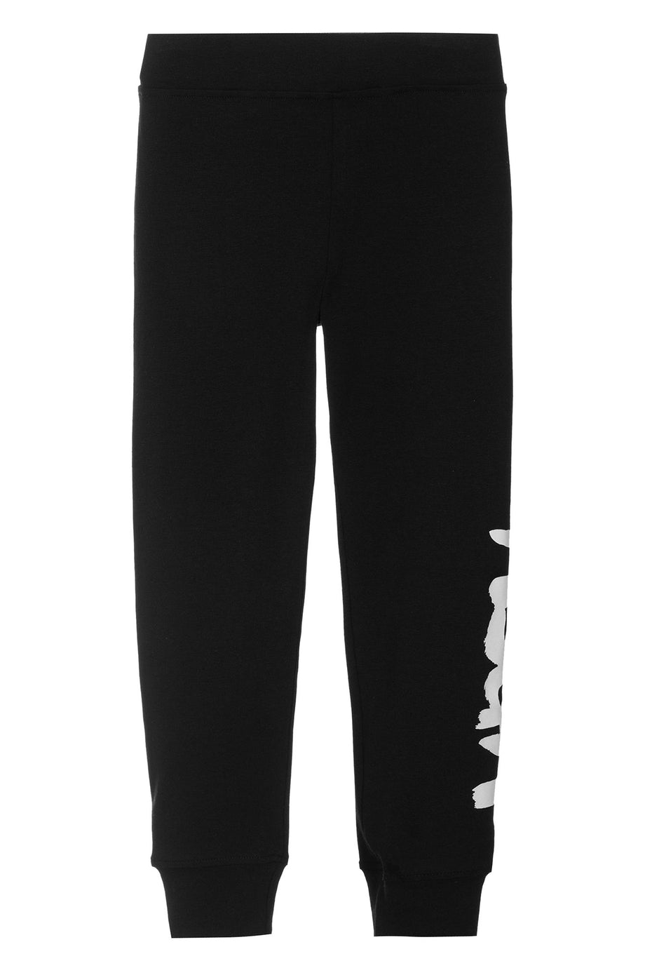 Çocuklar İçin Logo Baskılı Tayt - Siyah