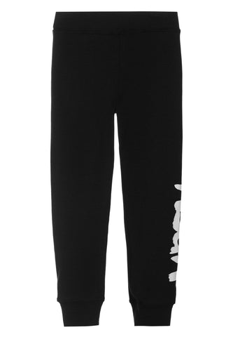 Çocuklar İçin Logo Baskılı Tayt - Siyah