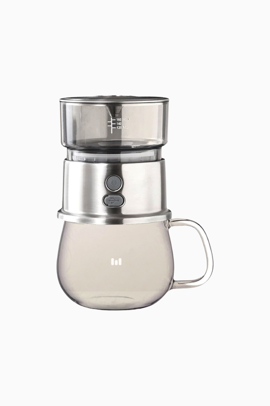 MacDrip V2 Silver, Taşınabilir Şarjlı Filtre Kahve Demleyici