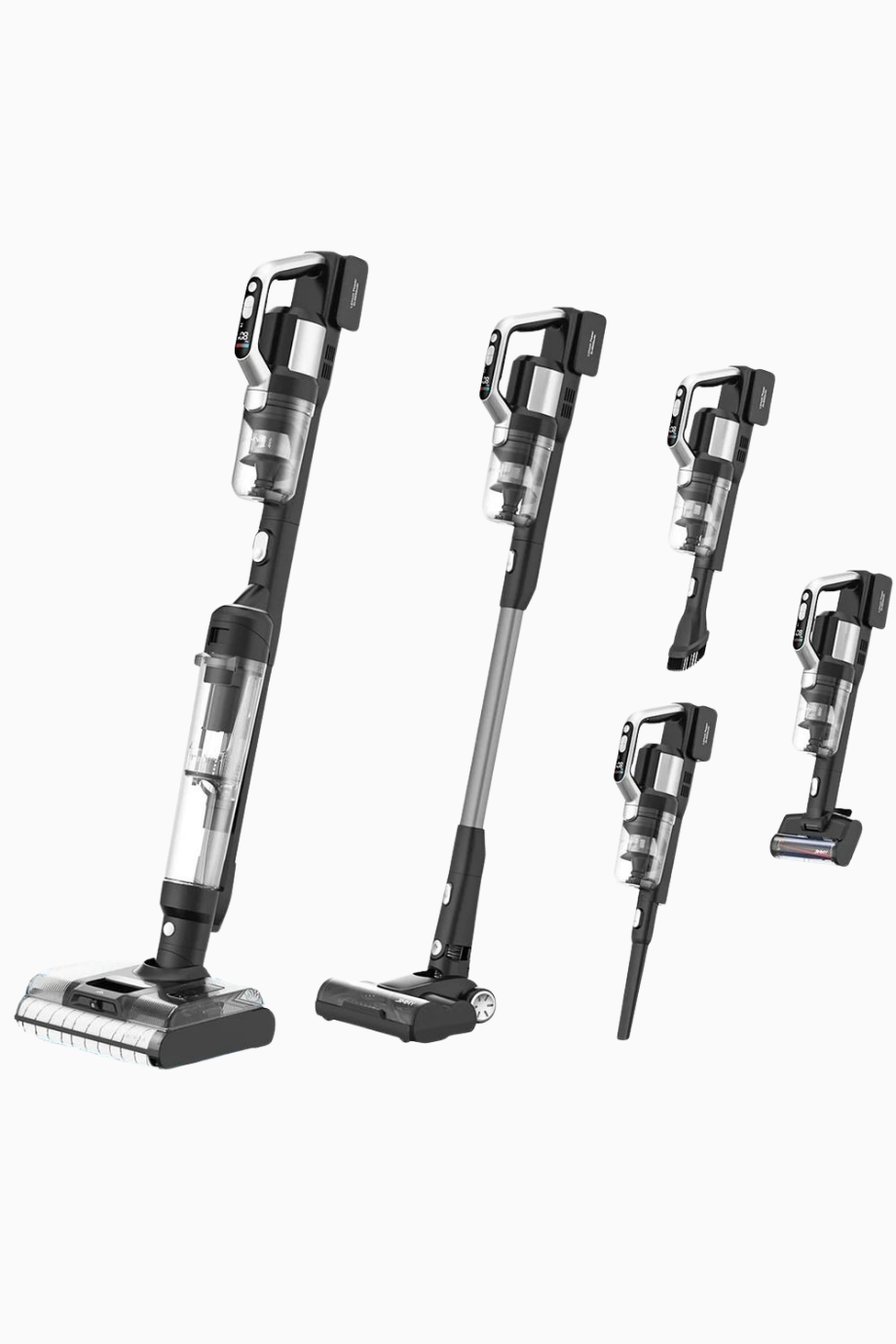PW11 Pro Max Kablosuz Vakum ve Yer Yıkama Makinesi Siyah-Gümüş