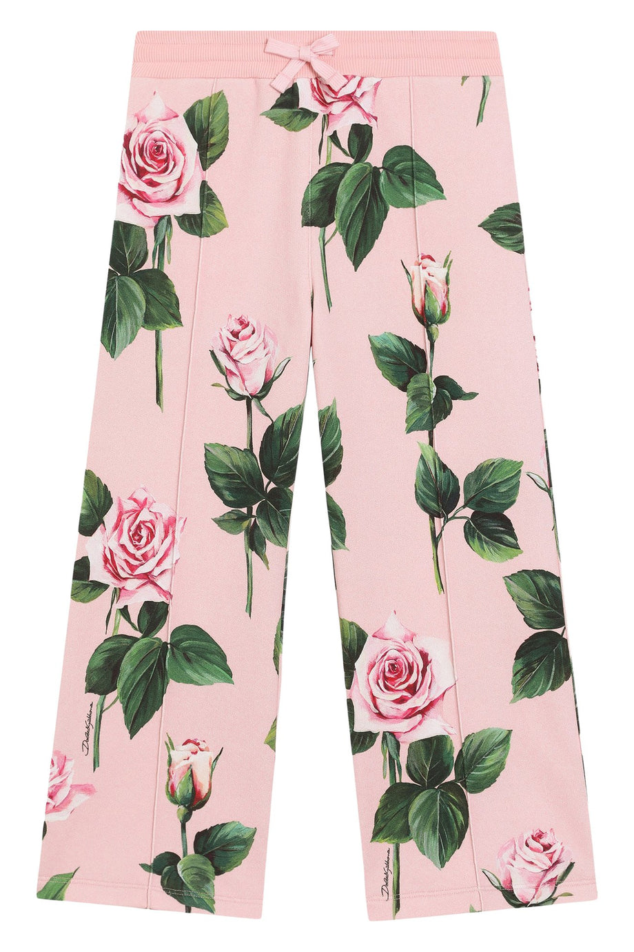 Çocuk Gül Desenli Polar Eşofman Altı