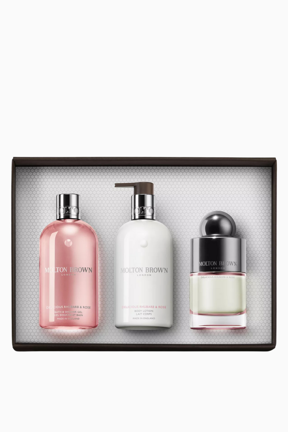Delicious Rhubarb-Rose Lüks Vücut ve Parfüm Hediye Seti