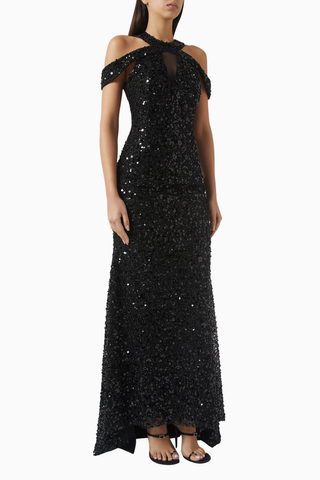 Sequinned Maxi Payetli Kadın Elbise