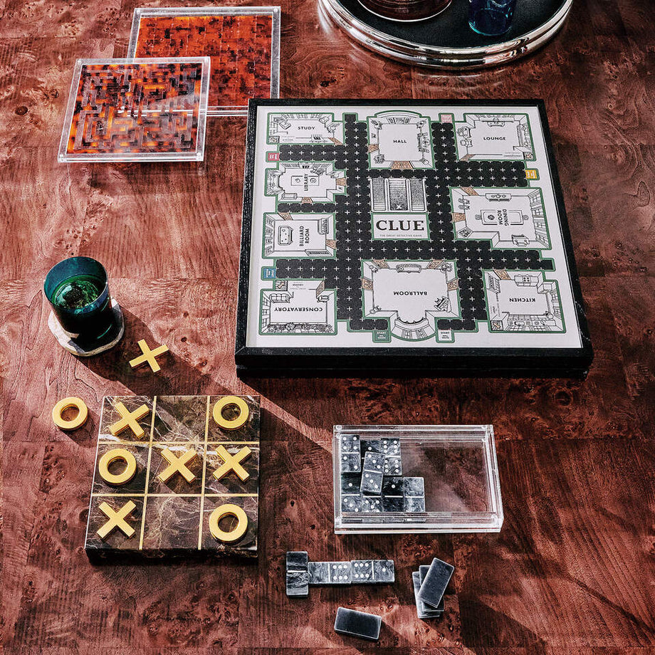 Kahverengi Girdap Akrilik Bulmaca, Şeffaf Akrilikle Modern Bir Dokunuş