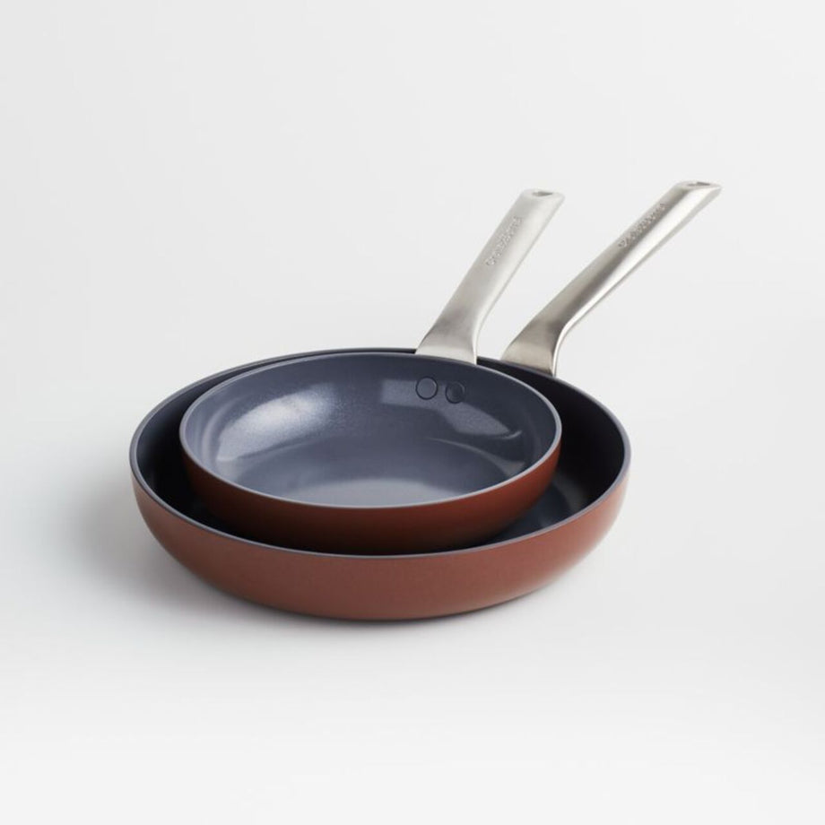 EvenCook Seramik Terracotta Yapışmaz Kızartma Tavaları, 2'li Set