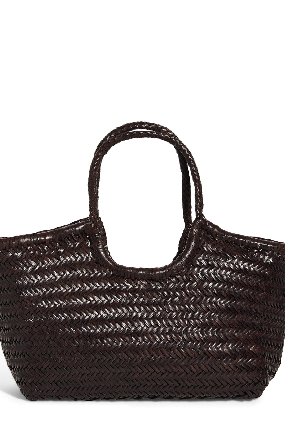Büyük Deri Dokuma Nantucket Tote Çanta