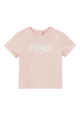 Roma Logo Pamuklu Tişört - Pembe